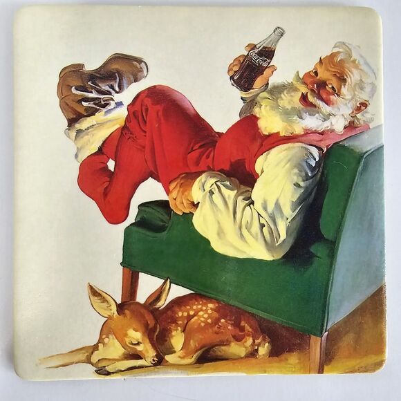 Coca Cola Drink Coaster Santa Claus Collectible Christmas Holiday Set Of 11 - Picture 2 of 8